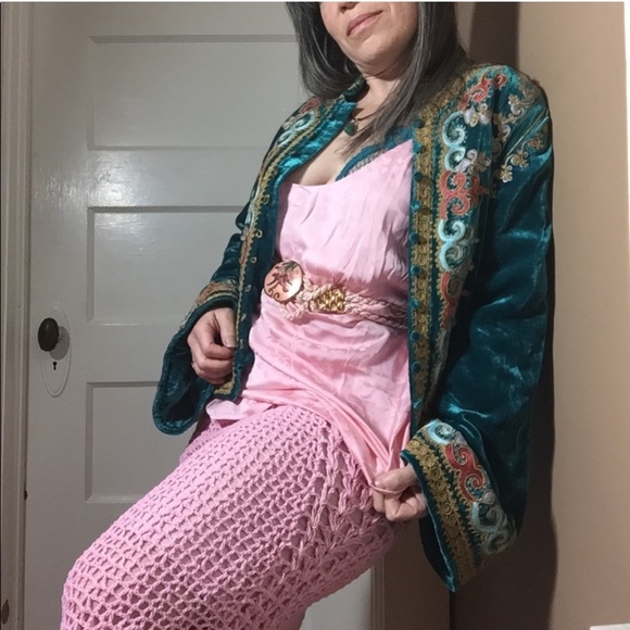 Chasing Unicorns Pink Moon Crochet Midi Skirt, Size S - Picture 7 of 16